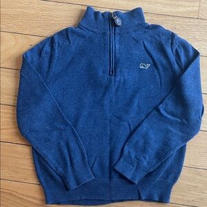 Vineyard Vines Kids Blue Half-Zip Sweater